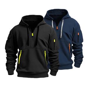 Chaqueta cortavientos con capucha y cremallera para hombre de gran calidad, chaqueta impermeable cortavientos suave brillante personalizada - Product Image 6