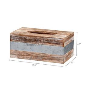 Porte-serviettes en bois de la plus haute qualité, design simple, forme rectangulaire, boîte à serviettes pour mariage, utilisation en fête - Product Image 2