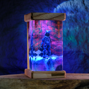 Đèn Epoxy tùy chỉnh, đèn nhựa Epoxy, đèn nhựa Epoxy tùy chỉnh, đèn nghệ thuật gỗ nhựa, đèn ngủ tùy chỉnh, quà tặng thủ công - Product Image 2