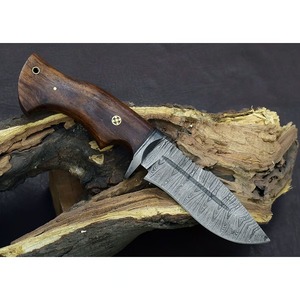 Couteau Skinner personnalisable en acier Damas avec manche en bois OEM pour bricolage chasse et dépouillement couteaux de cadeau d'anniversaire parfaits - Product Image 2