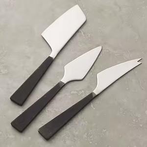 ชุดเครื่องตัดชีสเครื่องครัวสุดหรูมีด้ามจับแบนสีดำเงาชุดมีดีไซน์ใหม่ - Product Image 1