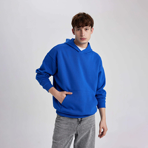 Sudadera con Capucha Extra Grande para Hombre, Informal, 100% Algodón, Ecológica, Transpirable, de Manga Larga, Holgada, Bordada, para Invierno - Product Image 2