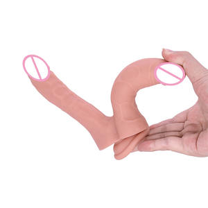 Silicona grande y enorme pene estimulación Anal Vaginal mujeres lesbianas juguetes sexuales consolador de <span class=keywords><strong>doble</strong></span> penetración con ventosa - Product Image 6
