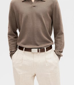 Ceintures en cuir pleine fleur véritable à haute vente unisexe Style Vintage boucle en cuivre prix de gros - Product Image 5