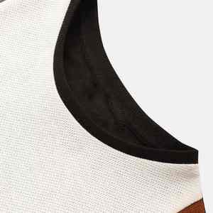 T-shirt à manches courtes double couche délavé à l'acide, coupe personnalisée, 100 % coton, coupe oversize, streetwear, écologique, respirant - Product Image 3