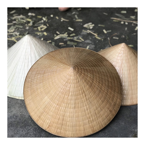 หมวกทรงกรวยไม้ไผ่สไตล์เวียดนาม-งานฝีมือของแท้น้ำหนักเบาเหมาะสำหรับเกษตรกรคนงานกลางแจ้งเทศกาลอุปกรณ์ประกอบฉากทางวัฒนธรรม - Product Image 4