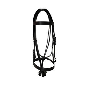 Prix de gros sur mesure bride de polo en cuir véritable cousue fantaisie avec rênes anglais licous équipement de cheval de haut confort - Product Image 5