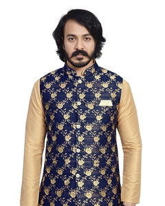 Nehru Jacket Indian Ethnic Quilted Waist Coat for <b>Men</b> Wedding / <b>Festival</b> <b>Wear</b> Nehru Jacket - Product Image 1