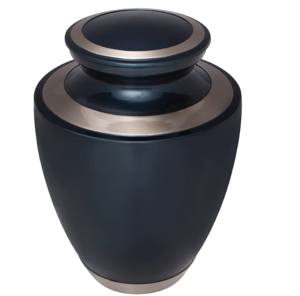 Hermosas Urnas de Cremación de Aluminio Azul Cielo, Hechas en India, Diseño Clásico, Urnas Funerarias con Rayas Multicolores - Product Image 3