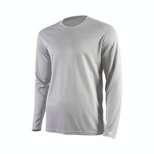 เสื้อยืดฟิตเนสแขนยาวสำหรับผู้ชายเสื้อออกกำลังกายผ้าฝ้าย95 5ยางยืด - Product Image 3