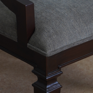 Chaise de salle à manger à bras classique moderne et luxueuse, en teck massif, avec revêtement en rotin, pour la maison, le restaurant, l'appartement, le centre commercial, meubles de salle à manger - Product Image 5