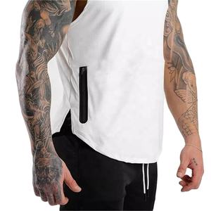 Custom Basketball Fitness <b>Tank</b> <b>Tops</b> <b>Men</b> Stringer Sport Wear Zipper <b>Tank</b> <b>Top</b> Logo Gym Wear <b>Tank</b> <b>Tops</b> <b>for</b> <b>Men</b> - Product Image 4