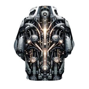 Custom Graphics Printed <b>Grey</b> Robot Color Men's 3D Printed Pullover <b>Hoodies</b> Teen Women Graphic Printed <b>Hoodies</b> From Bangladesh - Product Image 2