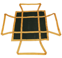 Sac de levage en toile réutilisable, résistant aux coupures, robuste, avec sangles de sécurité et poignées renforcées, noir LN04