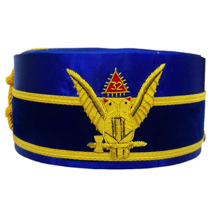 Chapeau de Commandeur Ancien Chevalier Templier Maçonnique, Noir avec Croix Rouge, Qualité Premium Standard - Product Image 5