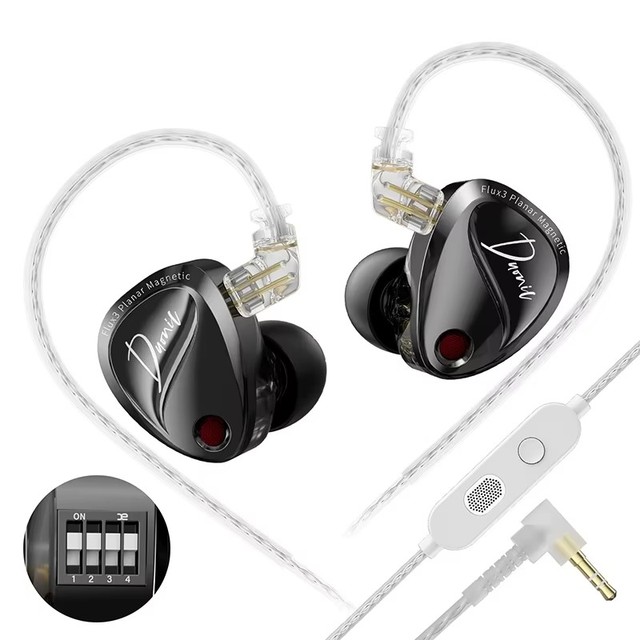 KZ-Duonic Dual Power Self-developed Three-magnetic Planar Magnetic Unit HiFi Earphones 4-position Customization