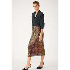 Falda midi de cintura alta con lentejuelas - Product Image 3