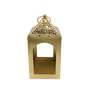Modern Iron Lantern Brass Gold Colour With <b>Mirror</b> <b>Mosaic</b> American Style Candle Lantern for Home Decoration - Product Image 1