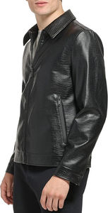 Chaqueta de moda de lona de cuero de invierno de secado rápido transpirable de fabricación profesional para Hombres estilo motorista - Product Image 5