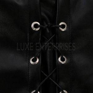 Falda de Cuero Natural de Lujo para Mujer, Hecha a Medida, con Decoración de Encaje de Alta Calidad, Minifalda Transpirable, Venta al Por Mayor - Product Image 3