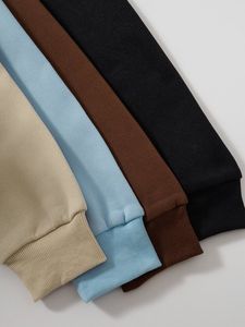 เสื้อสเวตเตอร์สำหรับผู้ชายผ้าฝ้าย330gsm แขนยาวผ้าฝ้าย100% โลโก้ได้ตามต้องการ - Product Image 5
