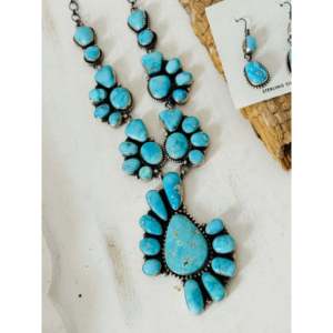 Conjunto de Collar de Plata de Ley y Turquesa Blue Ridge de Ella Peters para Regalo - Product Image 5