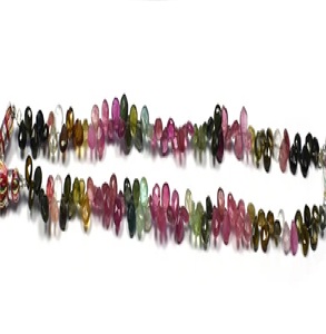 Chaîne de perles en forme de cœur facettées multicolores naturelles et brillantes, perles en cristal et en verre pour la fabrication de bijoux, Coszcalt Exports - Product Image 2