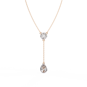 Collier pendentif en or 18 carats avec diamant de laboratoire, magnifique charme pour filles, luxe et style haut de gamme - Product Image 2