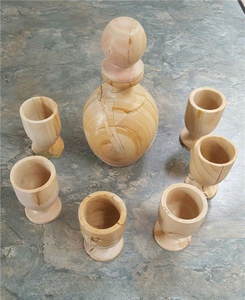 Juego de Copas de Vino de Mármol Ónix Pulido Hechas a Mano, Copas de Vino de Ónix Pulido - Product Image 3