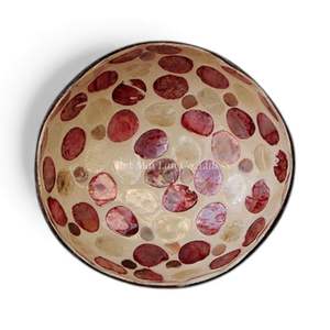 Cuenco de Coco con Madreperla, Hecho a Mano, con Incrustaciones de Concha Natural, Ecológico, Decorativo para Interiores - Product Image 2