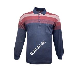 เสื้อยืดแขนยาวลายทางทรงปกติสำหรับผู้ชาย เสื้อผ้าลำลองสำหรับออกกำลังกาย ผ้าถัก ระบายอากาศได้ดี นุ่ม สบาย คุณภาพดี พิมพ์ลาย - Product Image 6