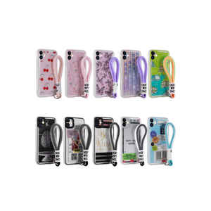 Étui en silicone de luxe à motifs Netzy Premium pour iPhone 11 avec dragonne réglable compatible avec le modèle 7 Plus A53 - Product Image 2