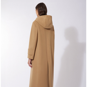 Abrigo Largo Vintage para Mujer con Cinturón |   Ropa de abrigo 100% lana |   Venta al por Mayor OEM ODM - Product Image 2