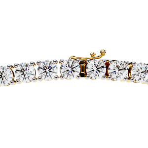 Personalizable 14K oro sólido VVS tenis collar laboratorio de hielo cultivado diamante cadena Unisex joyería de lujo 27,70 quilates IGI certificado regalo - Product Image 6