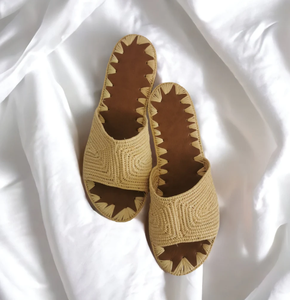 Sandales plates marocaines, mules, sandales en paille, sandales Boho - Product Image 2