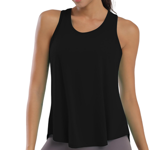 Top corto de longitud corta para mujer, chaleco deportivo sin mangas para gimnasio, camisetas sin mangas para Yoga, camisetas sin mangas sólidas con cuello redondo para mujer - Product Image 1