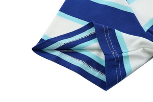 เสื้อกีฬาผ้าฝ้ายลายขวางของผู้ชาย, เสื้อยืดแขนสั้นลำลอง - Product Image 4