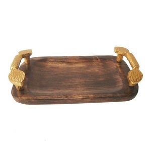 Rounded Shape Platter Server Tray Custom Made <b>Sweet</b> Serving Dishes Tray Hot Selling <b>Sweet</b> Pasta Serving Rattan Tray - Product Image 5