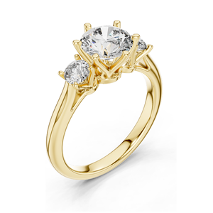 แหวนหมั้นเพชรแล็บ 1.80 กะรัต ทรงกลมเจียระไนแบบบริลเลียนท์ CVD  ทอง 10KT, 14KT, 18KT และเงิน 925 สีโรสโกลด์ สีเหลือง - Product Image 4