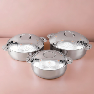Ensemble de marmites de luxe en acier inoxydable, isolées, antiadhésives, durables, à double paroi, chauffe-plats, couvercle de casserole, buffet, meilleur prix, prix bas - Product Image 1