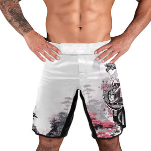 Pantaloncini da boxe con stampa personalizzata MMA grappling a braccio corto combattimento boxe mma Fight - Product Image 4