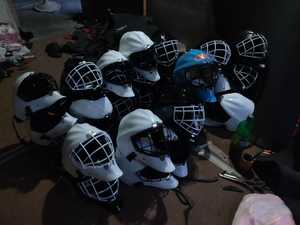 หมวกกันน็อคผู้รักษาประตูฮอกกี้สนาม RM Sports รุ่นปรับแต่งได้ FH 006 - Product Image 4