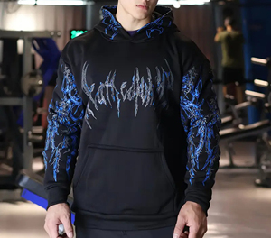 Luxe noir Designer pull à capuche pour hommes Premium coton Streetwear sweat décontracté mode à capuche vêtements de tous les jours - Product Image 1