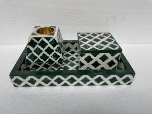 RAMADAN GIFTING MOTHER of PEARL RESIN CRAFT WOOD CRAFT SERVING TRAY for EID DECOR HOME DECOR <b>GIFT</b> KITCHENWARE TRAY RAMADAN TRAYS - Product Image 2