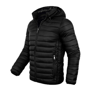 Gran oferta de chaqueta acolchada para hombre, Color negro, ajustada, con cremallera, ropa informal de talla grande, chaqueta acolchada cálida de invierno para hombre - Product Image 3