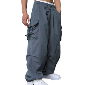 กางเกงร่มชูชีพสำหรับผู้ชายพร้อมเชือกรัดข้อเท้าปรับได้เพื่อดูทันสมัยกางเกงร่มชูชีพที่ทนทานสำหรับผู้ชาย - Product Image 4