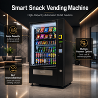 Máquinas Expendedoras de Bebidas y Aperitivos, Dispensador de Snacks con Lector de Monedas, Billetes y Tarjetas, Popular en el Mercado Europeo
