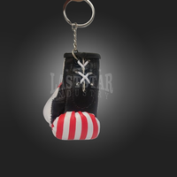 Porte-clés Gant de Boxe Professionnel en Cuir PU de Haute Qualité, Mini, à Doigts Entiers, avec Lacets au Poignet et Affichage de Logo Personnalisé