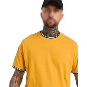 Camisetas de Hombre 100% Algodón, Gruesas, de Alta Calidad, con Diseño de Logotipo Personalizado, Lisas, Holgadas, con Hombros Caídos, 220g, Transpirables - Product Image 4