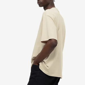 High Quality T-shirt Men's Cotton Heavyweight <b>Tshirt</b> Streetwear Oversize Drop Shoulder Rib Crewneck Blank <b>Tshirt</b> for Men - Product Image 3